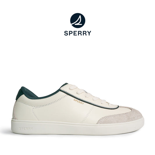 Sperry Men's Pier 90 Leather Sneakers - Off-White/Green (25S00421)