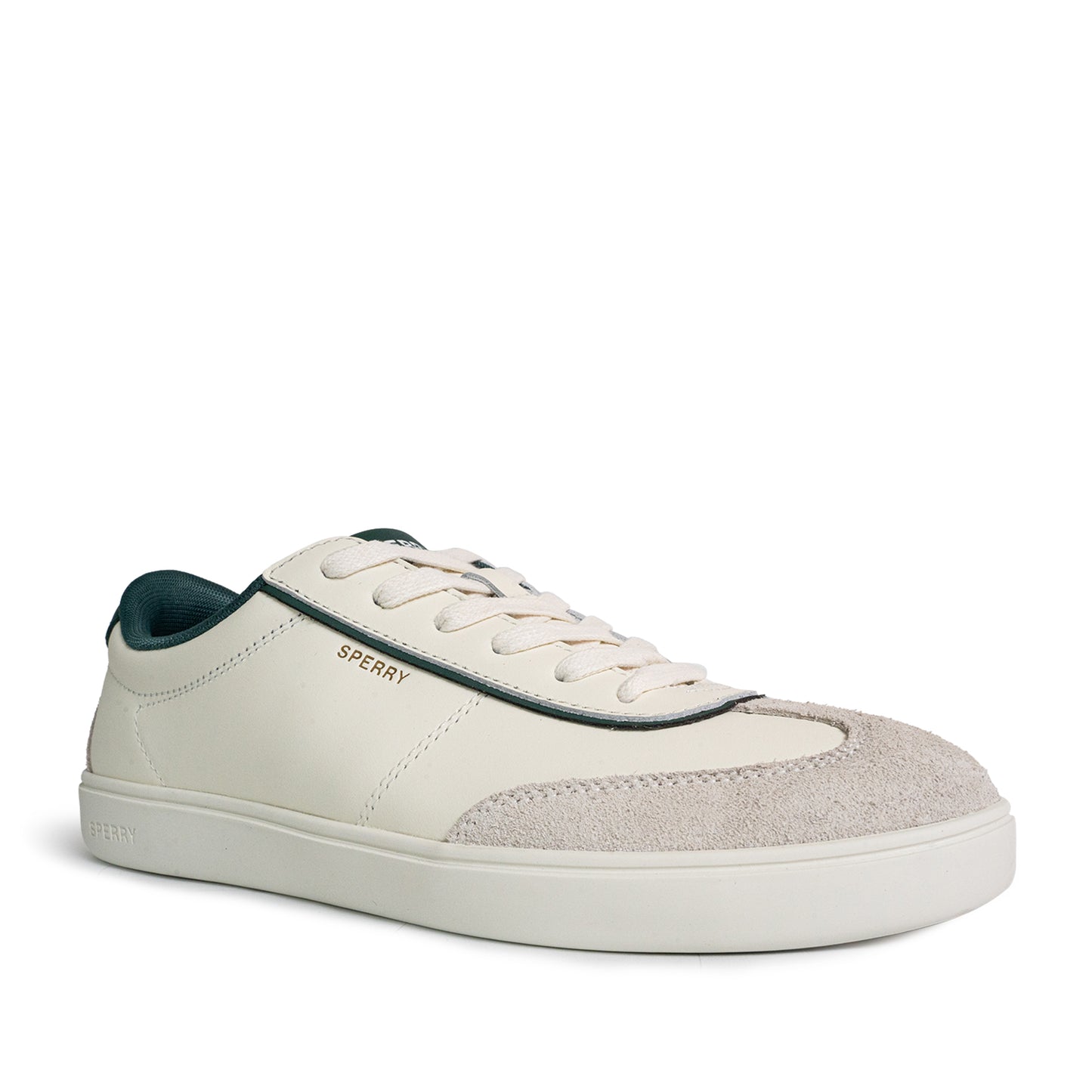 Sperry Men's Pier 90 Leather Sneakers - Off-White/Green (25S00421)