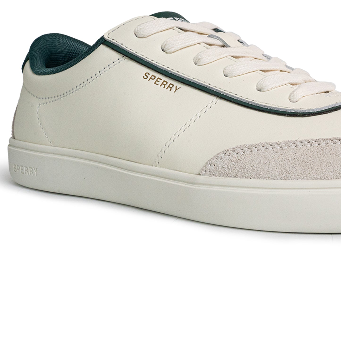 Sperry Men's Pier 90 Leather Sneakers - Off-White/Green (25S00421)