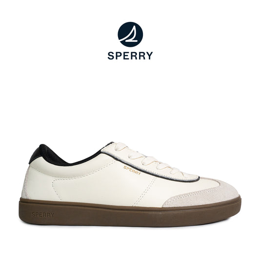 Sperry Men's Pier 90 Leather Sneakers - Off-White/Black/Gum (25S00431)