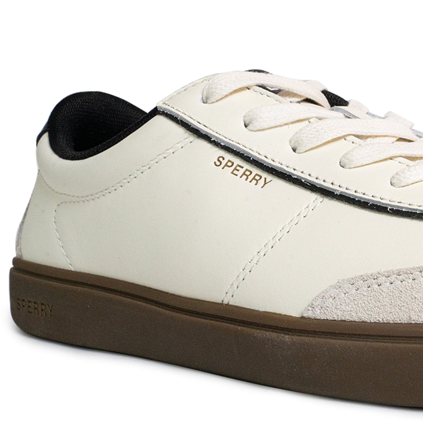 Sperry Men's Pier 90 Leather Sneakers - Off-White/Black/Gum (25S00431)