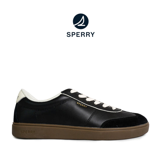 Sperry Men's Pier 90 Leather Sneakers - Black/White/Gum (25S00441)