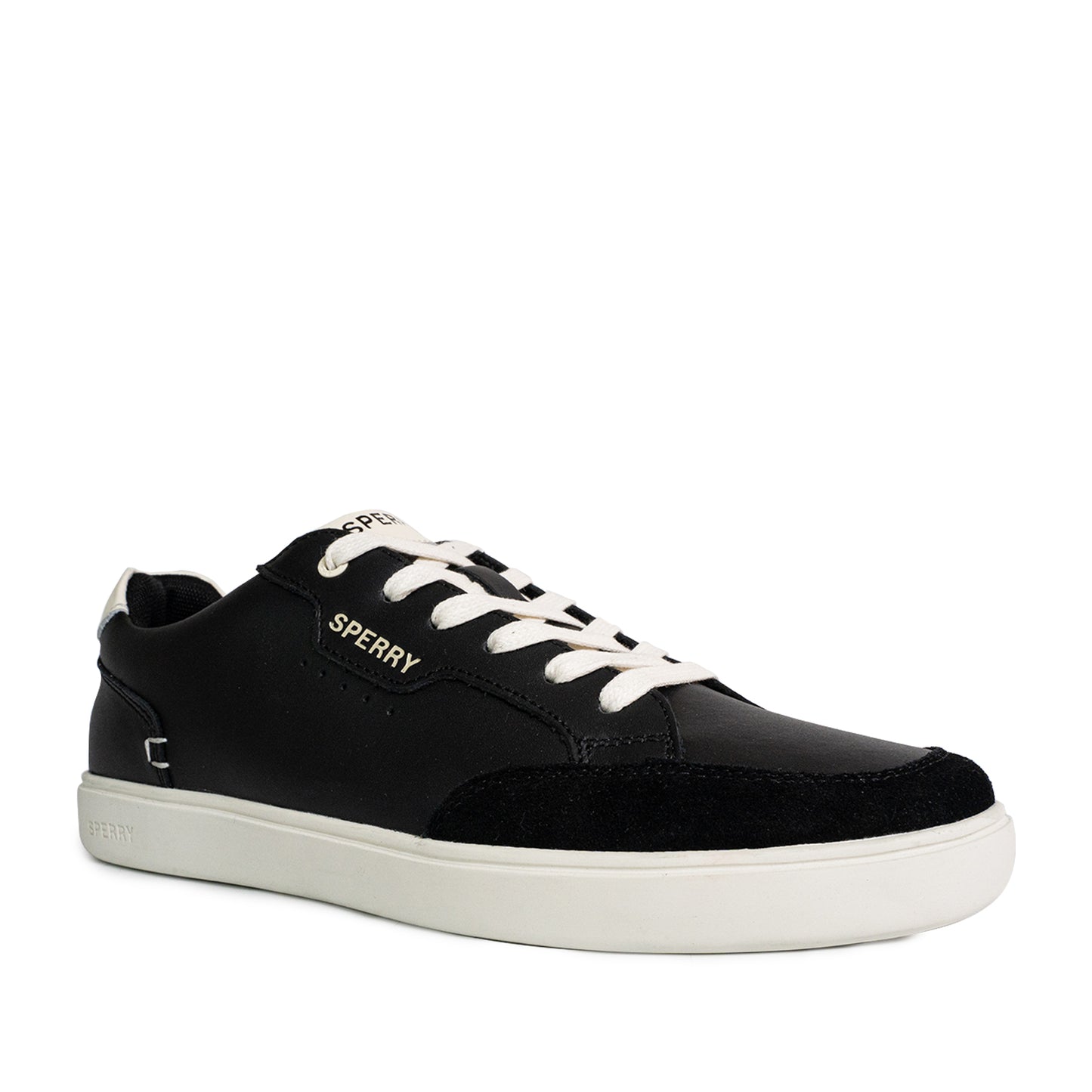 Sperry Men's Crew 90 Leather Sneakers - Black/Off-White (25S00461)