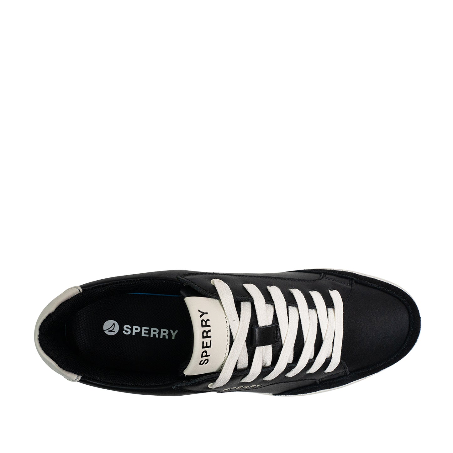 Sperry Men's Crew 90 Leather Sneakers - Black/Off-White (25S00461)