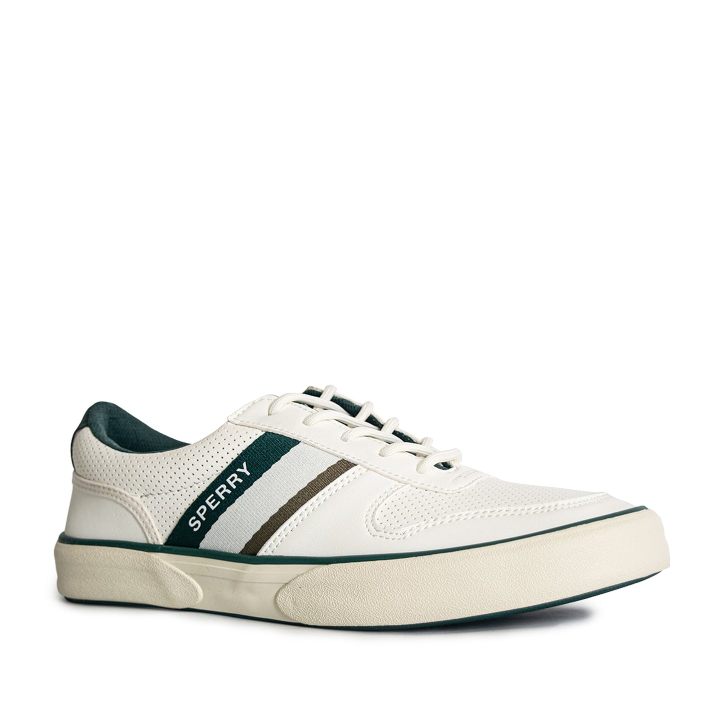Sperry Men's Halyard Retro II Sneakers - Off-White/Dark Green (25S00521)