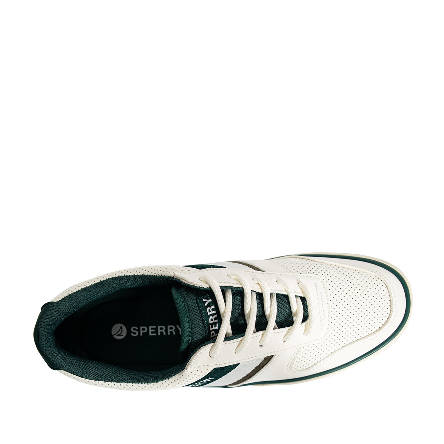 Sperry Men's Halyard Retro II Sneakers - Off-White/Dark Green (25S00521)