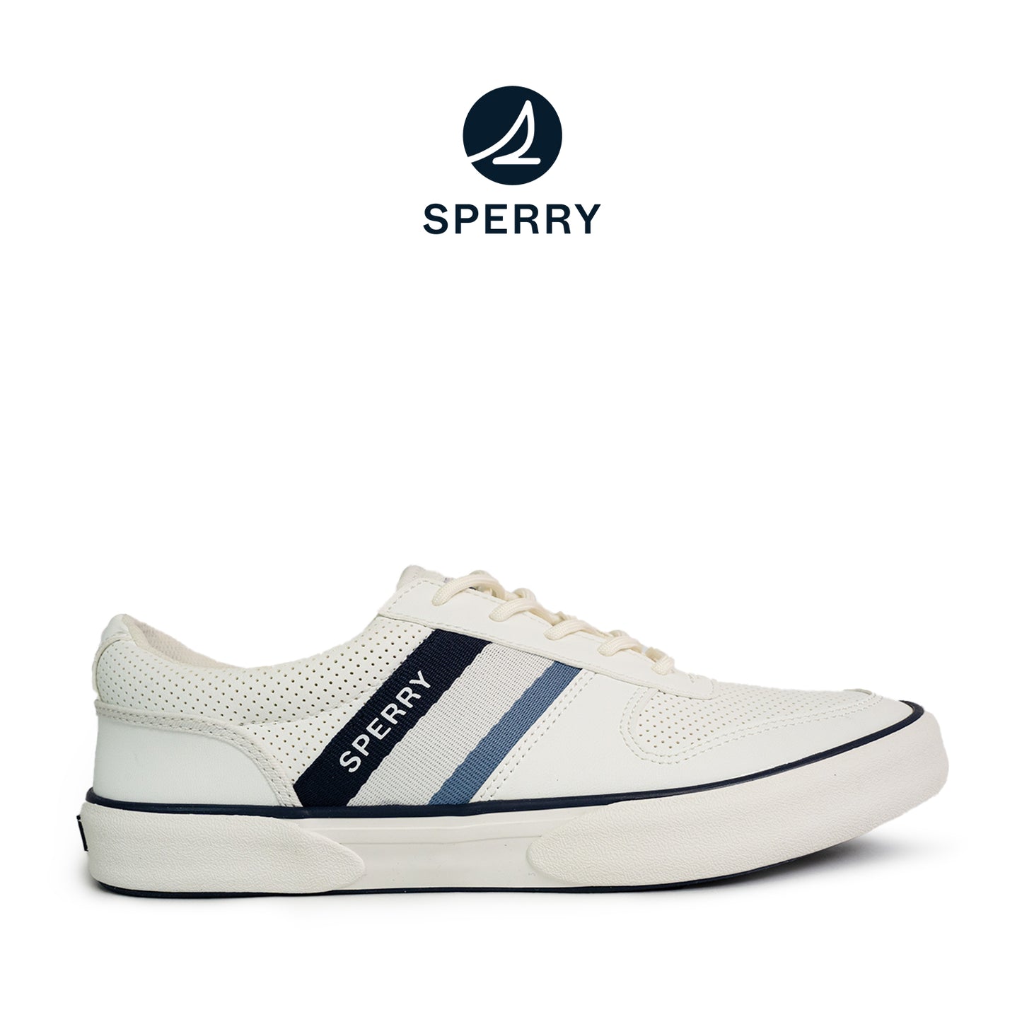Sperry Men's Halyard Retro II Sneakers - Off-White/Blue Wave (25S00531)