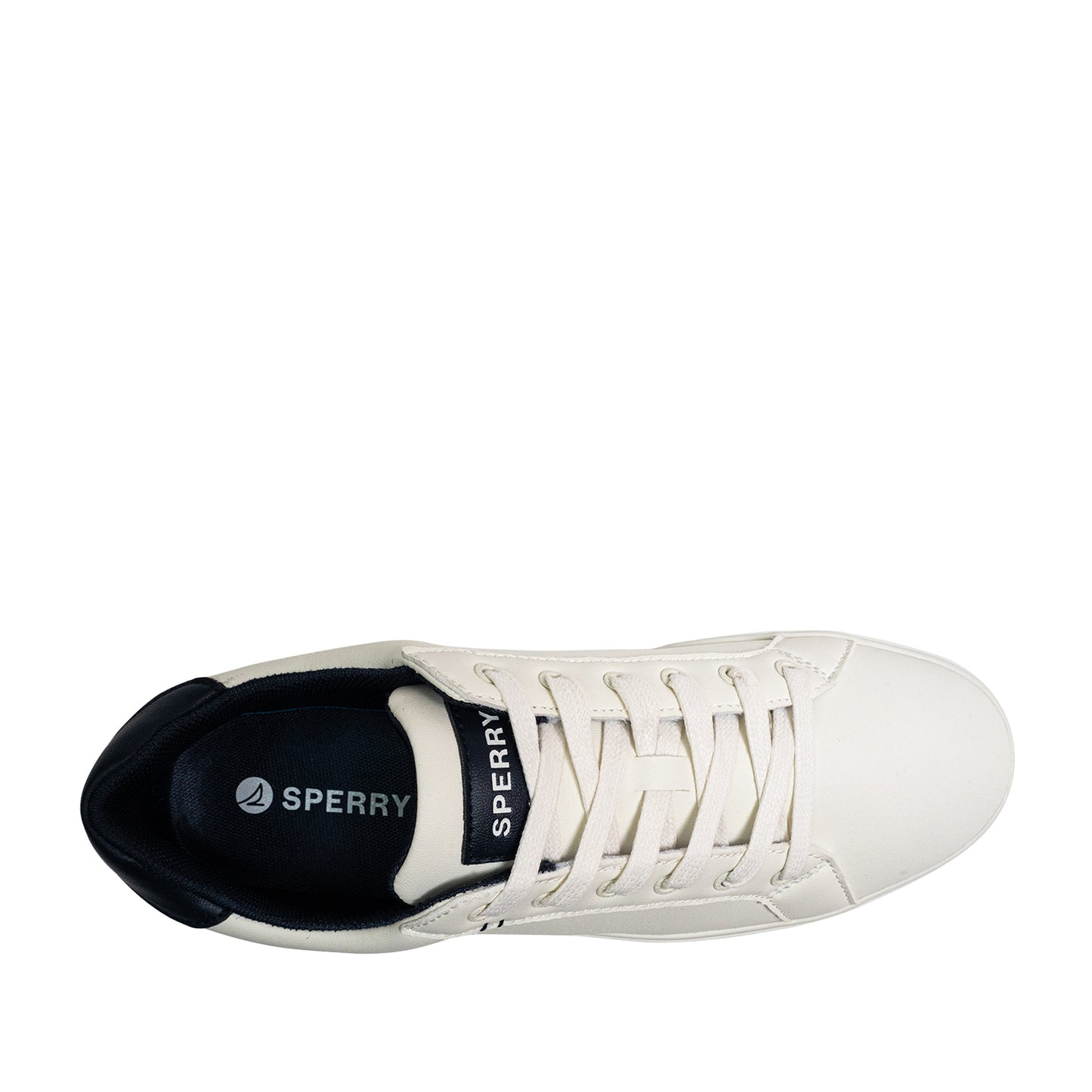 Sperry Men's Deck 90 LTT Leather Sneakers - Off-White/Navy (25S00551)