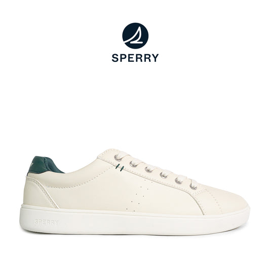 Sperry Men's Deck 90 LTT Leather Sneakers - OffWhite/Green (25S00561)