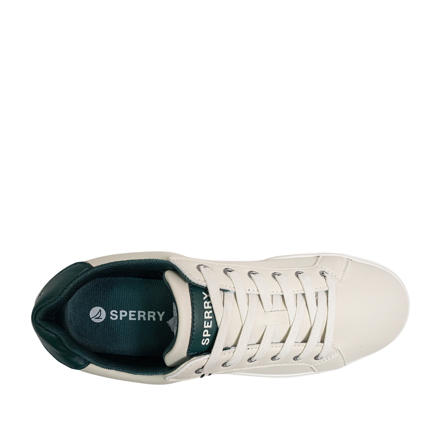 Sperry Men's Deck 90 LTT Leather Sneakers - OffWhite/Green (25S00561)
