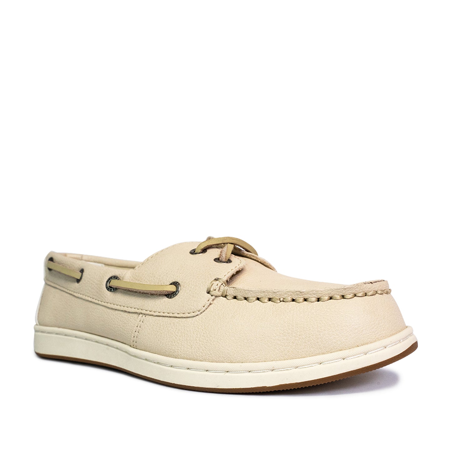 Sperry Women's Authentic Original™ Jewelfish 1-Eye Leather Boat Shoes Topsider - Light Beige/Off White (25S00702)
