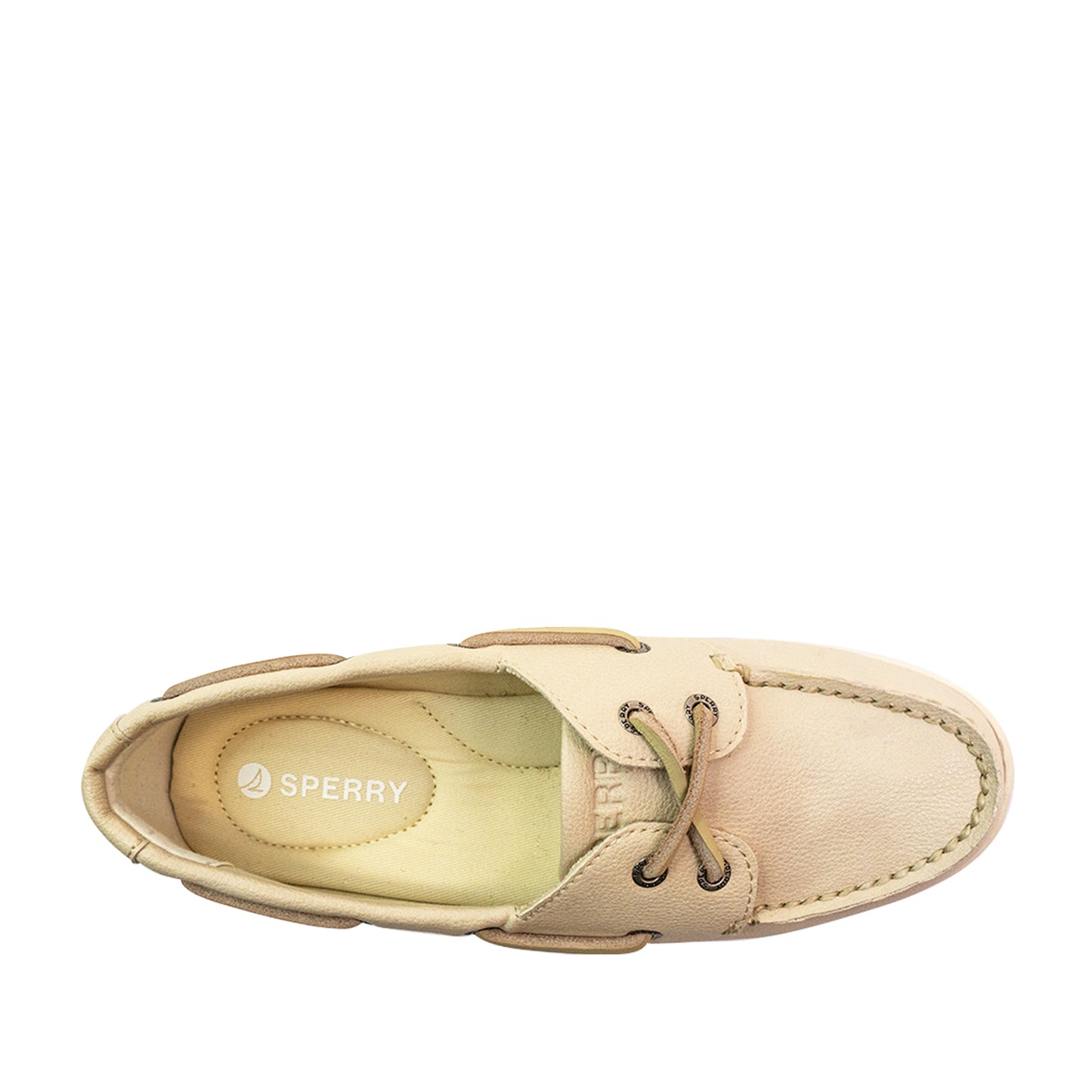 Sperry Women's Authentic Original™ Jewelfish 1-Eye Leather Boat Shoes Topsider - Light Beige/Off White (25S00702)