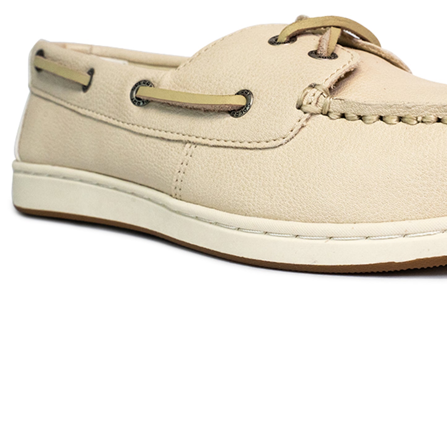 Sperry Women's Authentic Original™ Jewelfish 1-Eye Leather Boat Shoes Topsider - Light Beige/Off White (25S00702)
