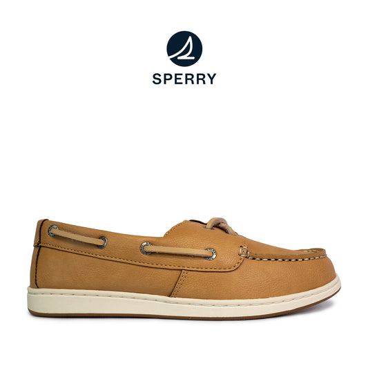 Sperry Women's Authentic Original™ Jewelfish 1-Eye Leather Boat Shoes Topsider - Light Tan/Off White (25S00712)