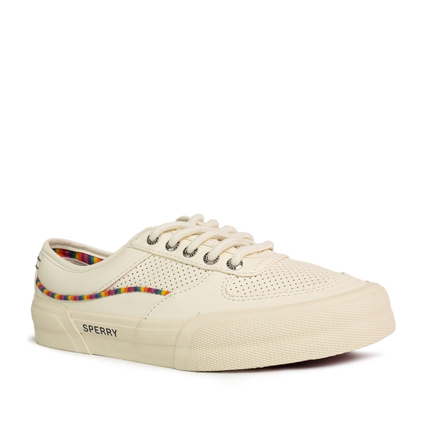 Sperry Women's Soletide Leather Sneakers - Light Beige/Rainbow (25S00952)