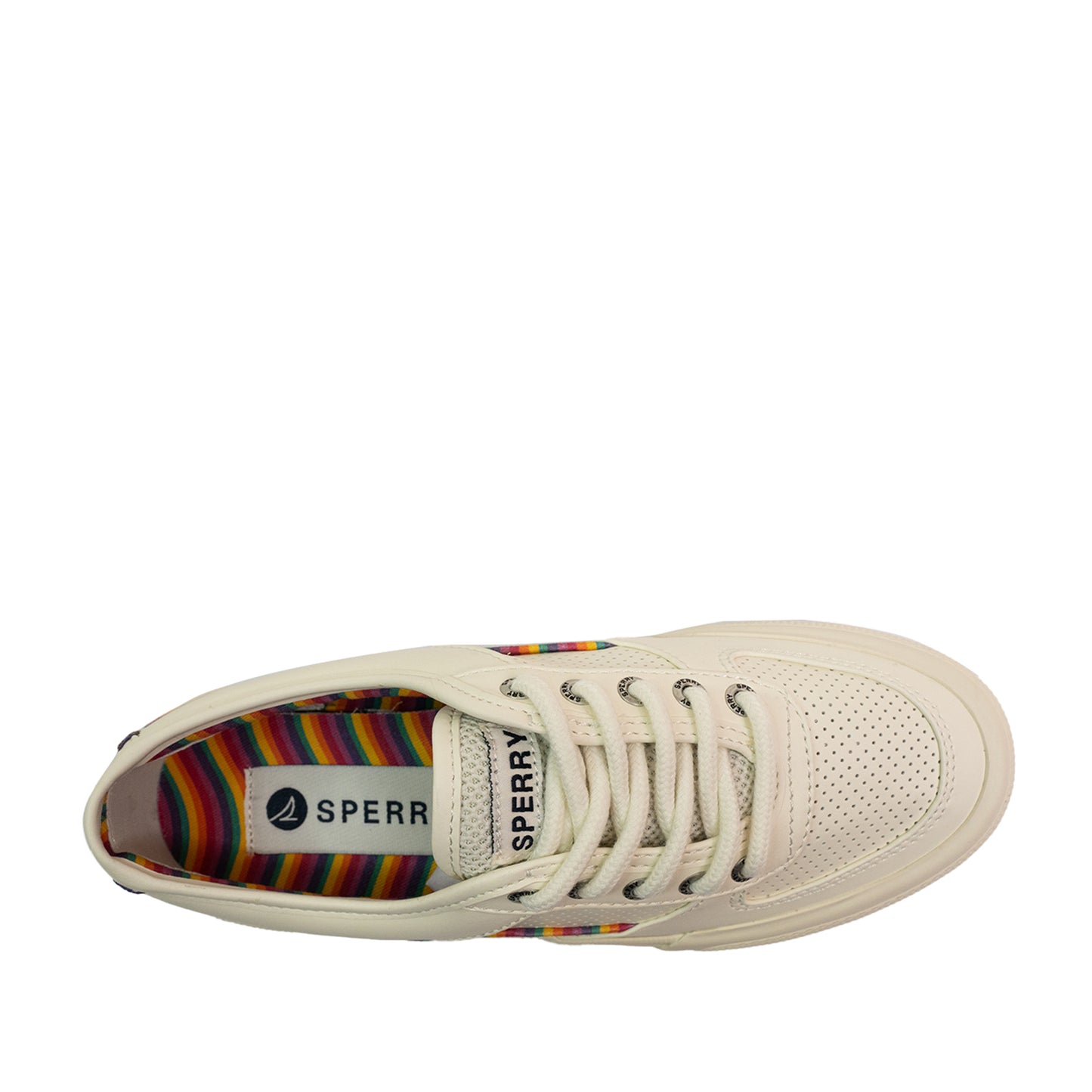 Sperry Women's Soletide Leather Sneakers - Light Beige/Rainbow (25S00952)