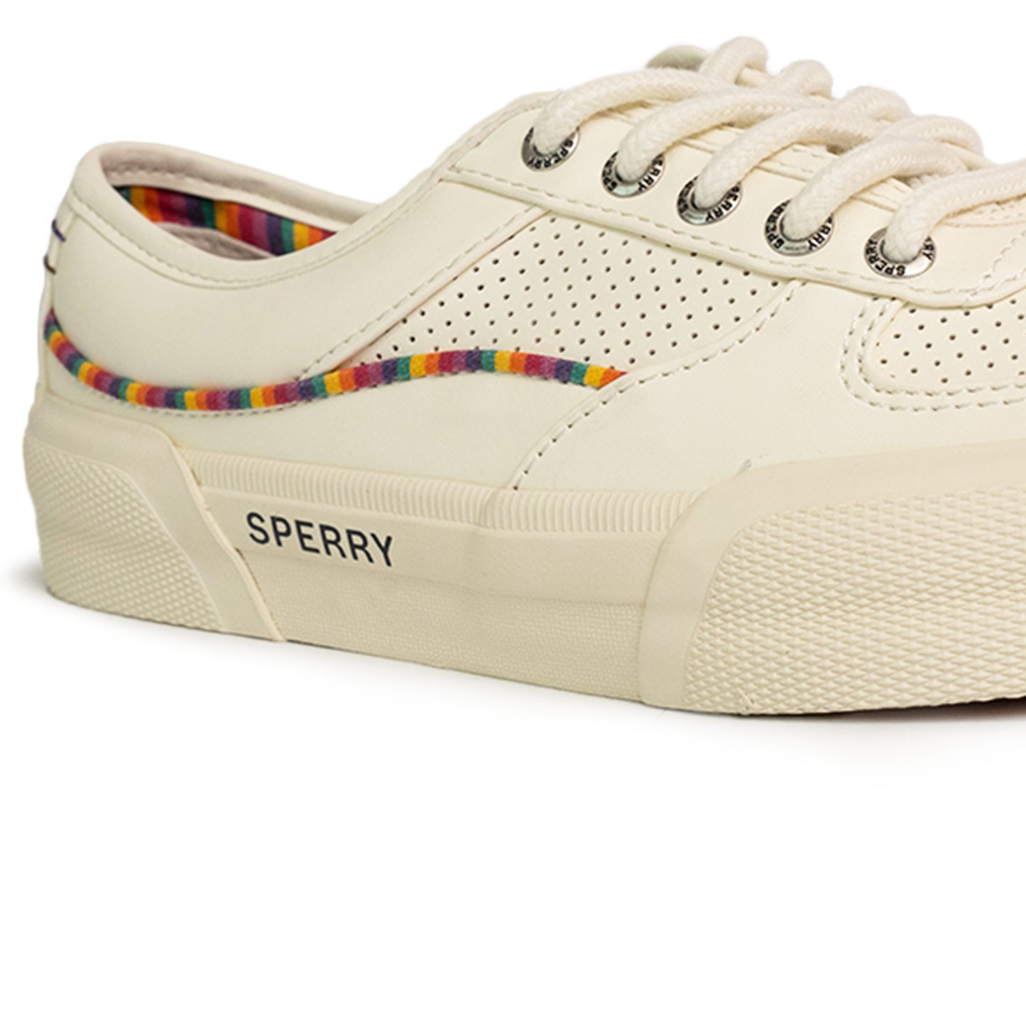 Sperry Women's Soletide Leather Sneakers - Light Beige/Rainbow (25S00952)