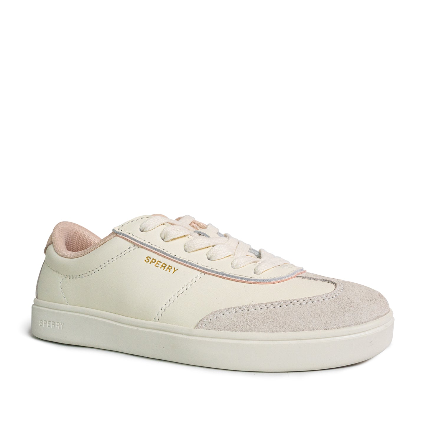 Sperry Women's Pier 90 Leather Sneakers - Off White/Pink (25S00962)