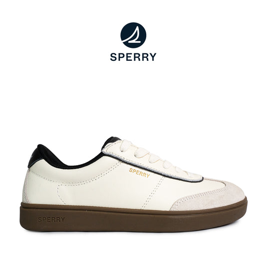 Sperry Women's Pier 90 Leather Sneakers - Off White/Black/Gum (25S00972)