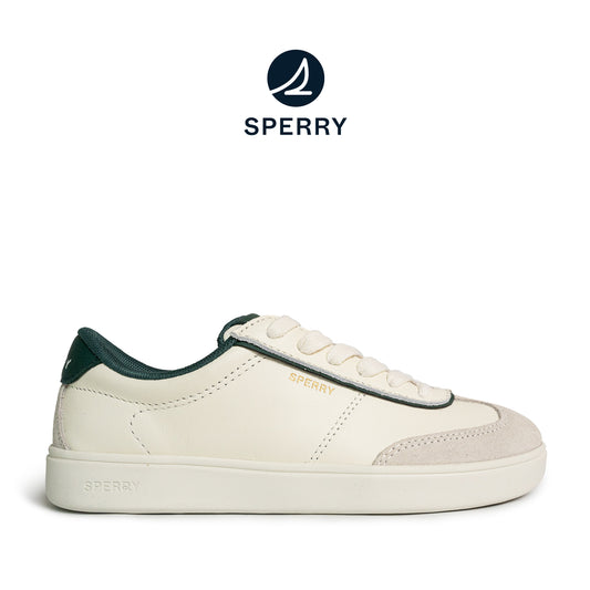 Sperry Women's Pier 90 Leather Sneakers - Off White/Green (25S00982)
