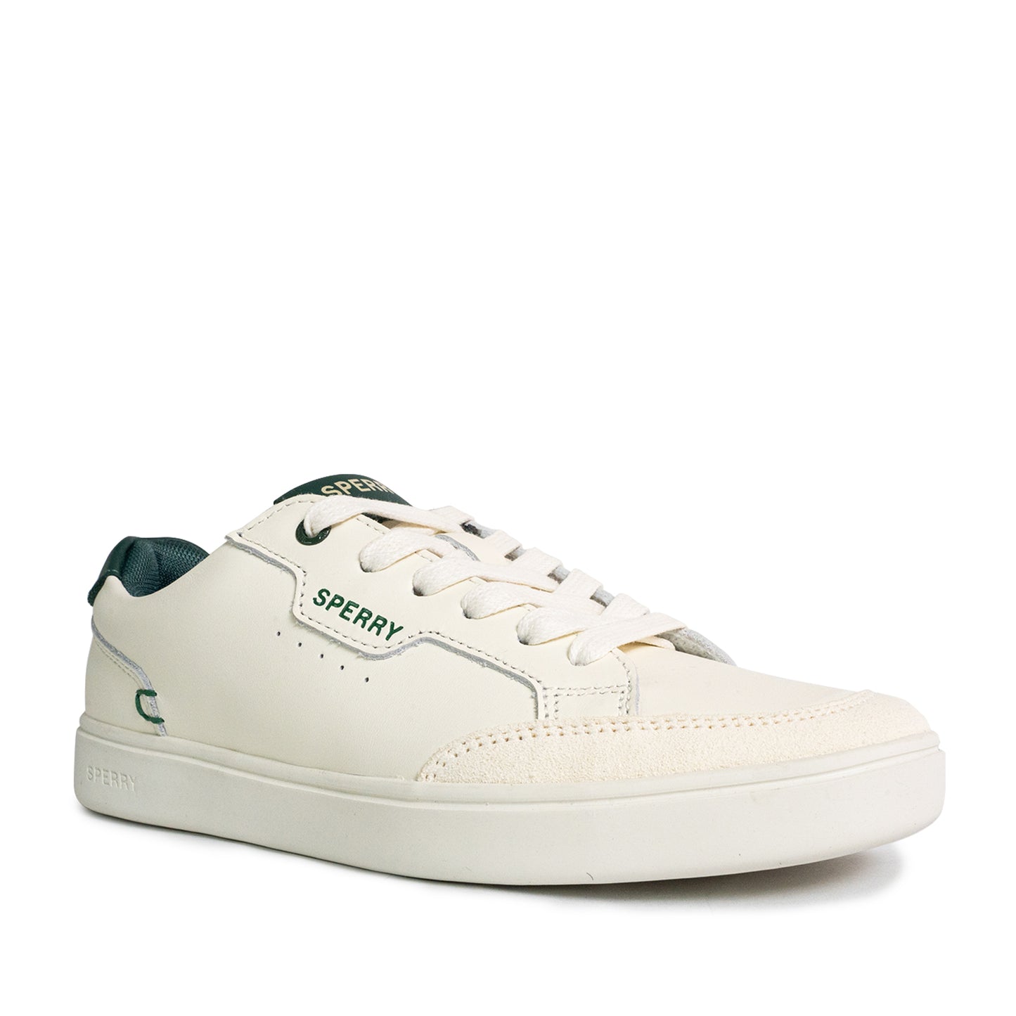 Sperry Women's Crew 90 Leather Sneakers - Off White/Green (25S00992)