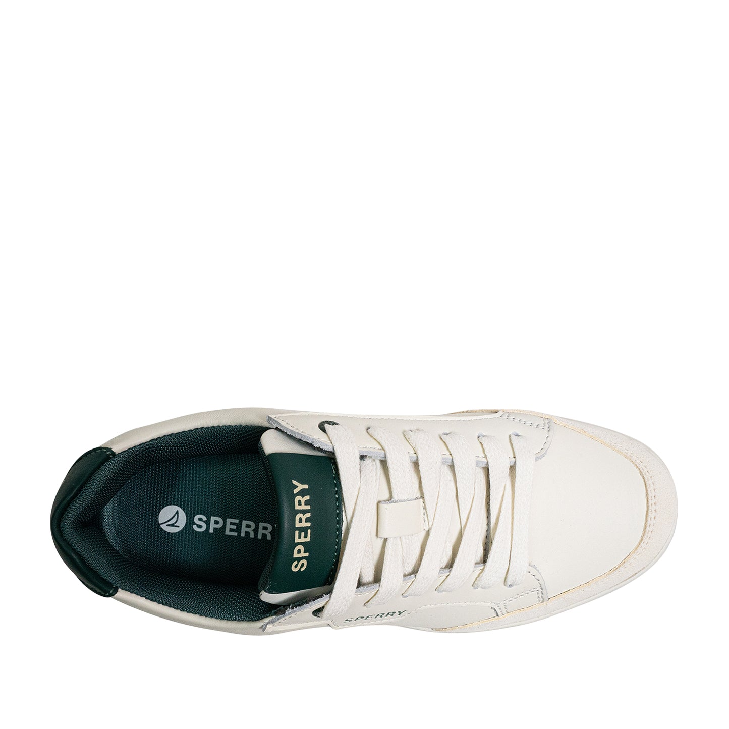 Sperry Women's Crew 90 Leather Sneakers - Off White/Green (25S00992)