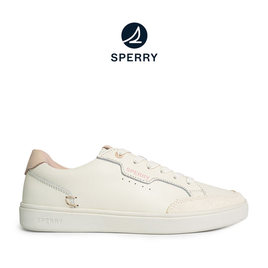Sperry Women's Crew 90 Leather Sneakers - Off White/Pink (25S01002)
