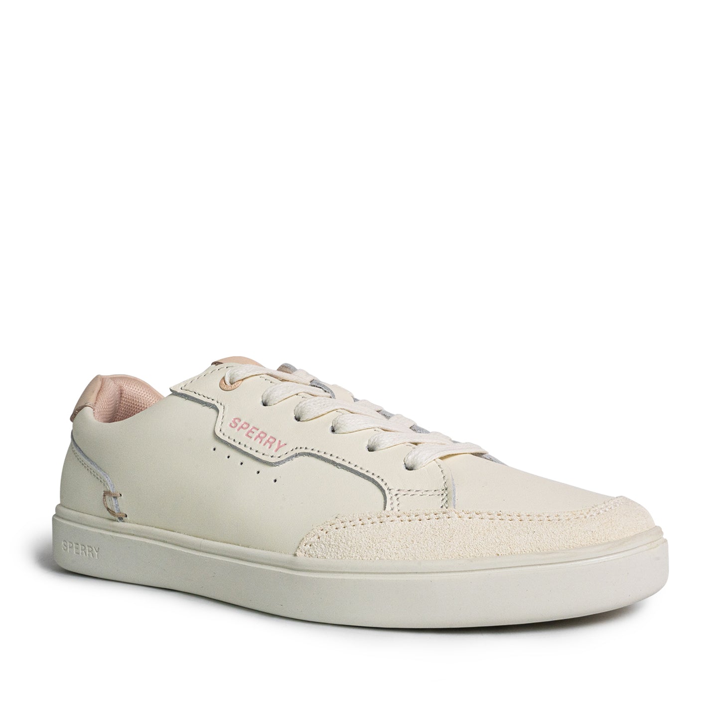 Sperry Women's Crew 90 Leather Sneakers - Off White/Pink (25S01002)