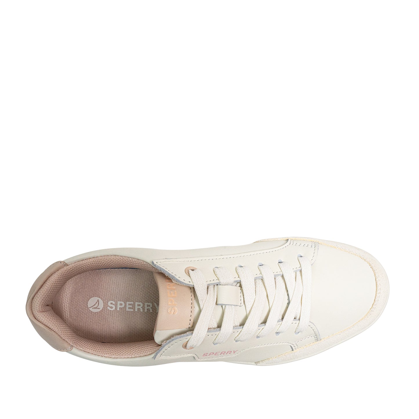 Sperry Women's Crew 90 Leather Sneakers - Off White/Pink (25S01002)