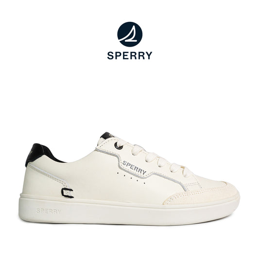 Sperry Women's Crew 90 Leather Sneakers - Off White/Black (25S01012)