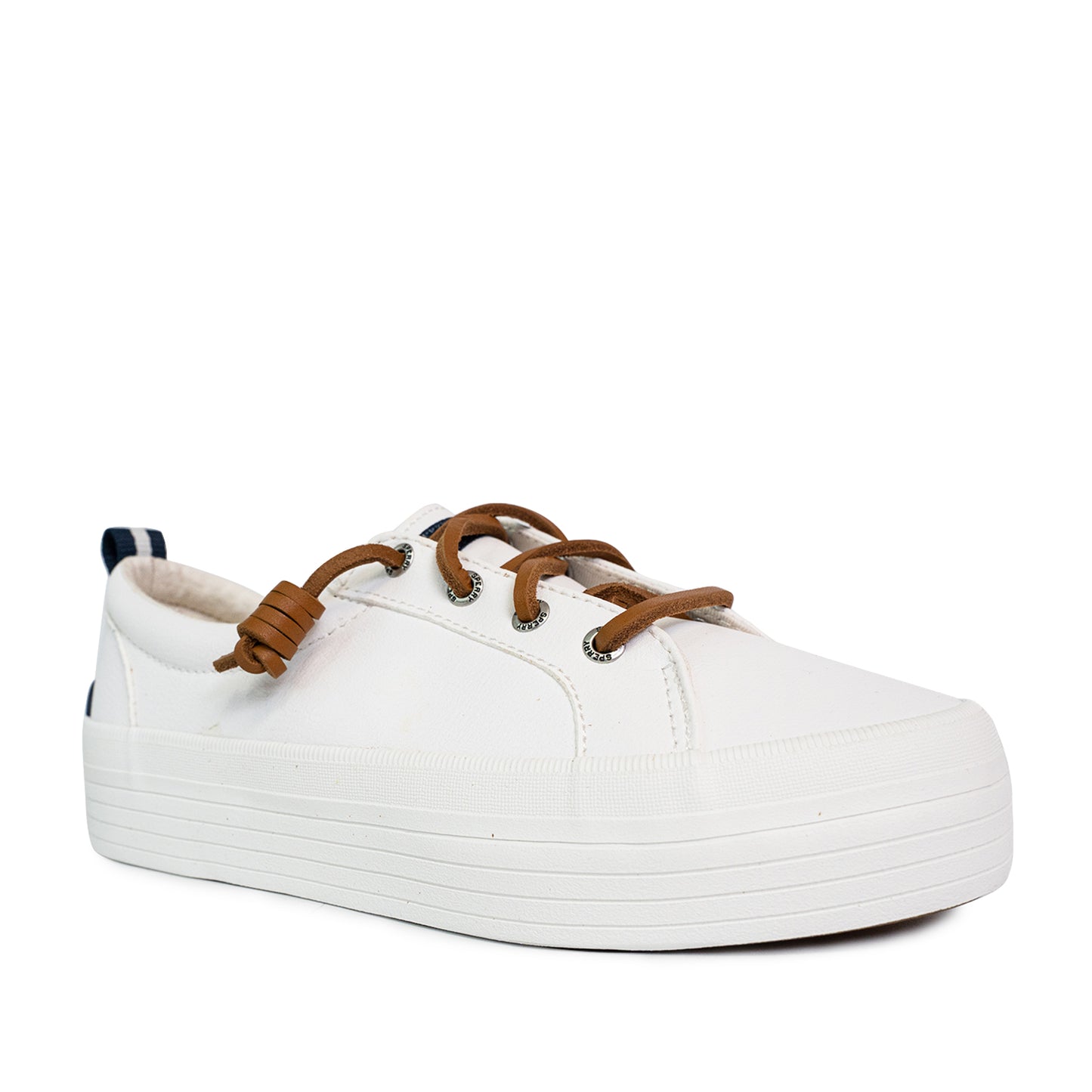 Sperry Women's Wave LTT Platform Leather Sneakers - White (25S01142)