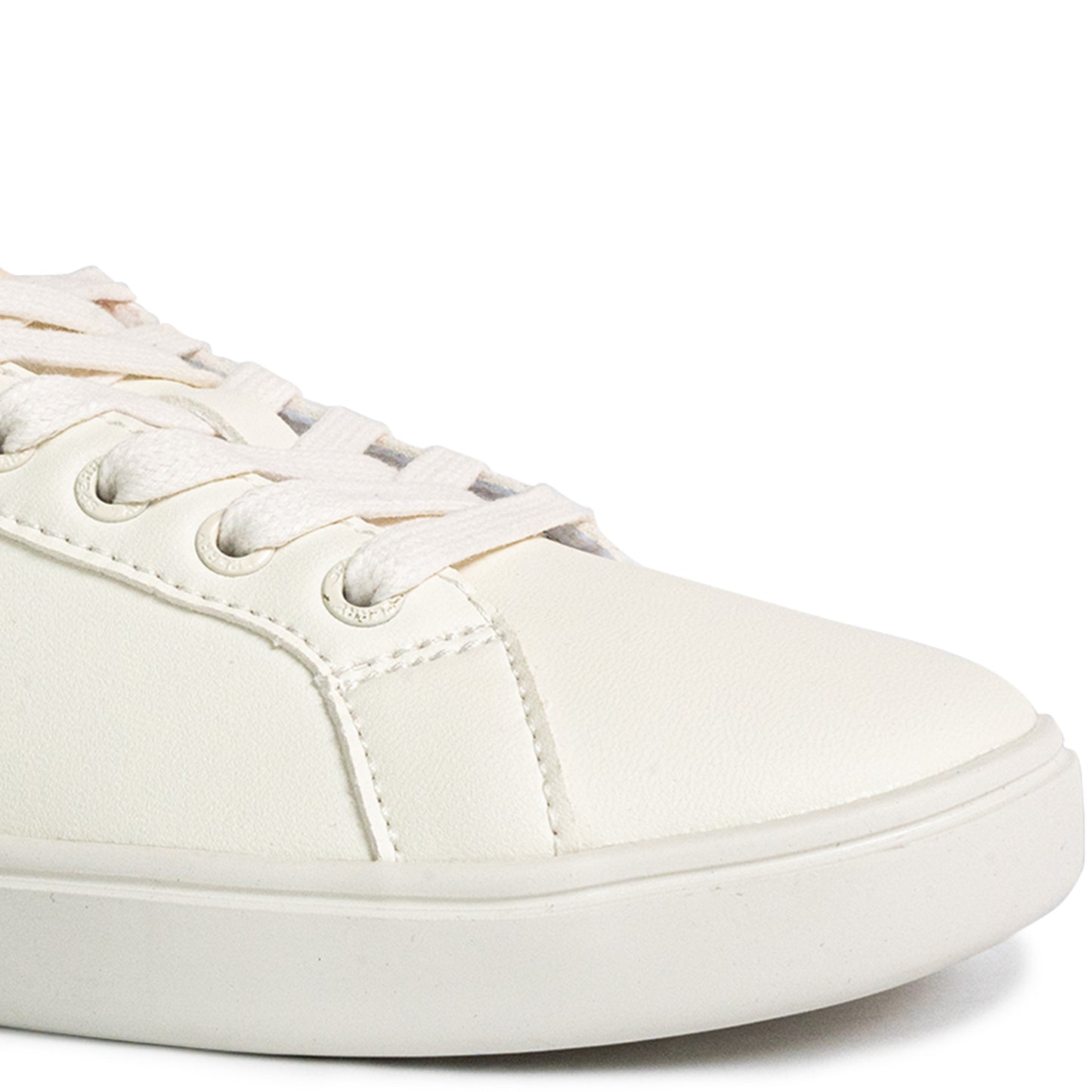 Sperry Women's Deck 90 LTT Leather Sneakers - White/Pink (25S01162)