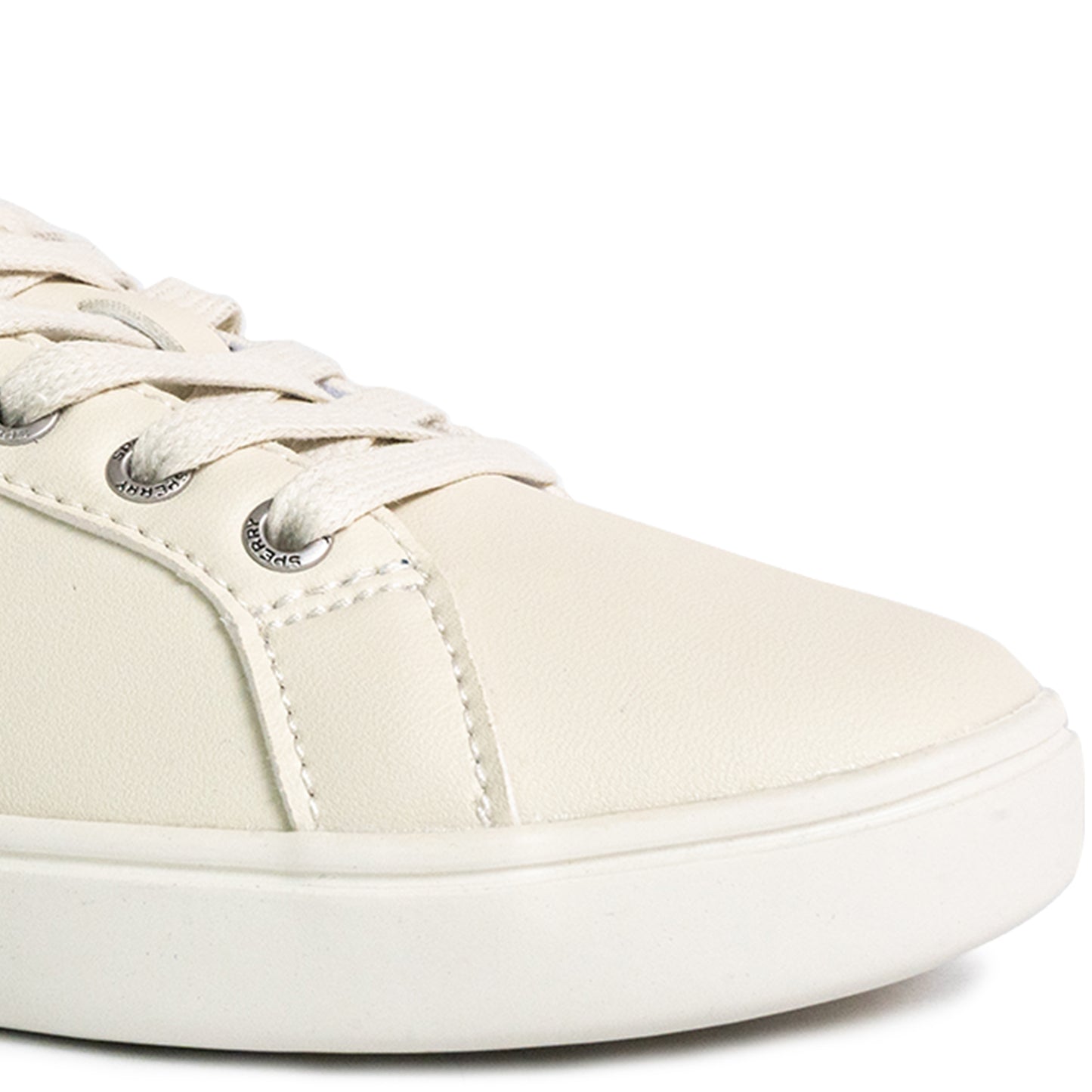 Sperry Women's Deck 90 LTT Leather Sneakers - Off White/Green (25S01172)