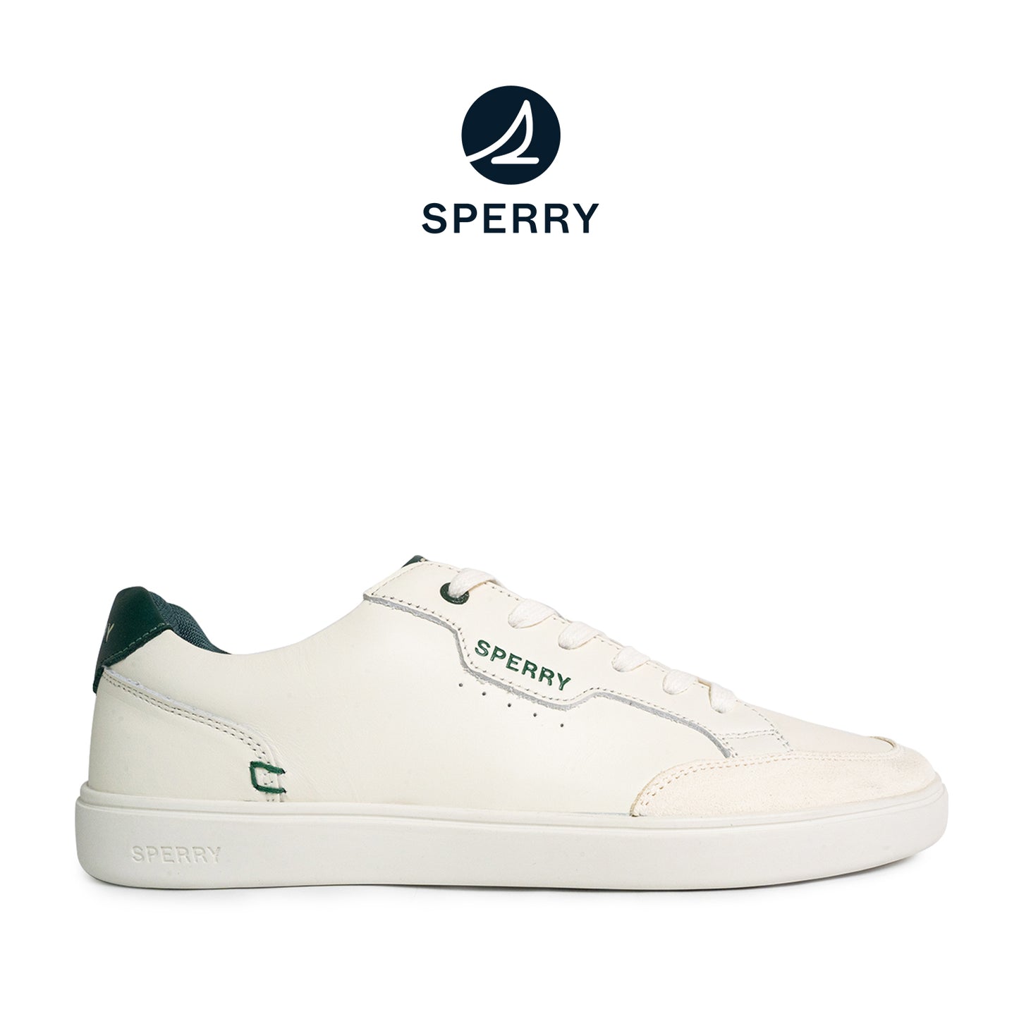 Sperry Men's Crew 90 Leather Sneakers - Offwhite/Green (25S05841)