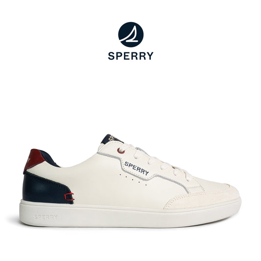 Sperry Men's Crew 90 Leather Sneakers - Offwhite/Navy/Red (25S05851)