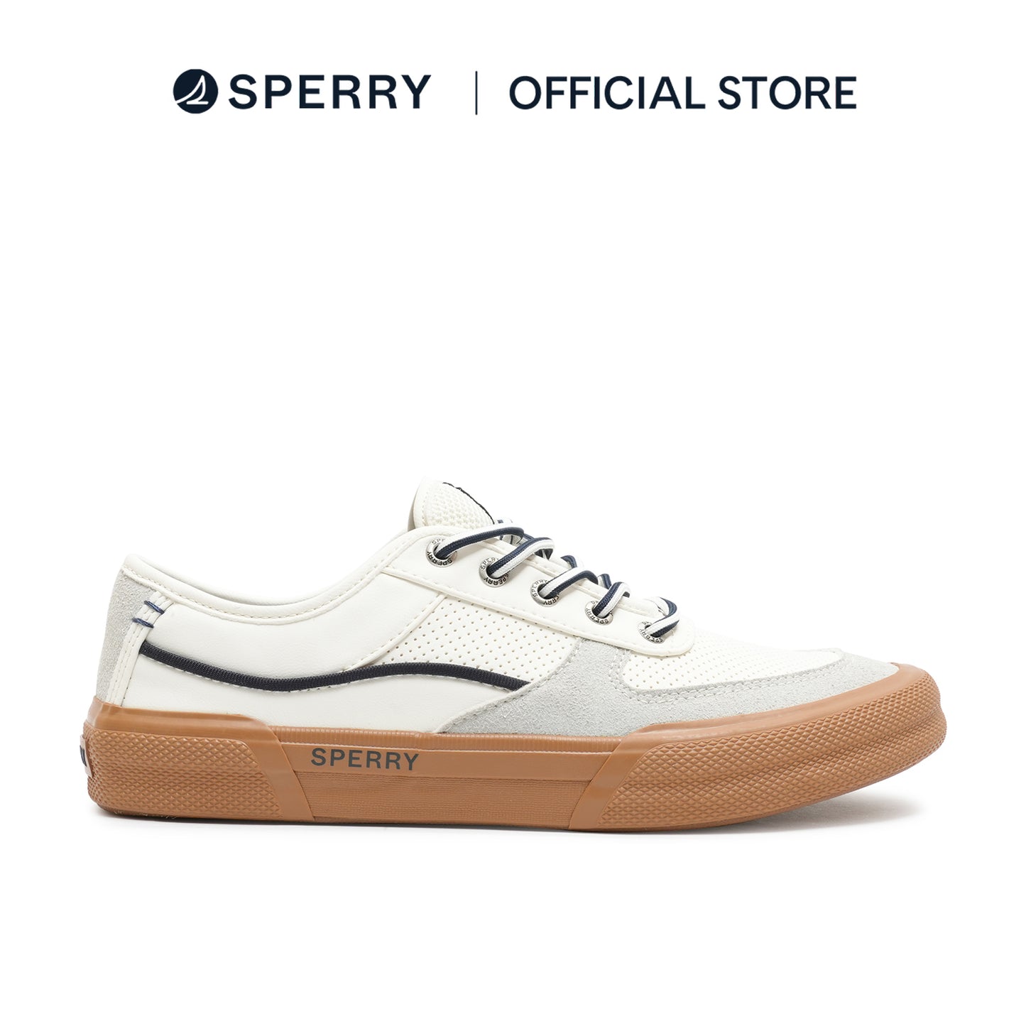 Sperry Men's Soletide Breton Sneakers - Off White/Blue (26S00241)