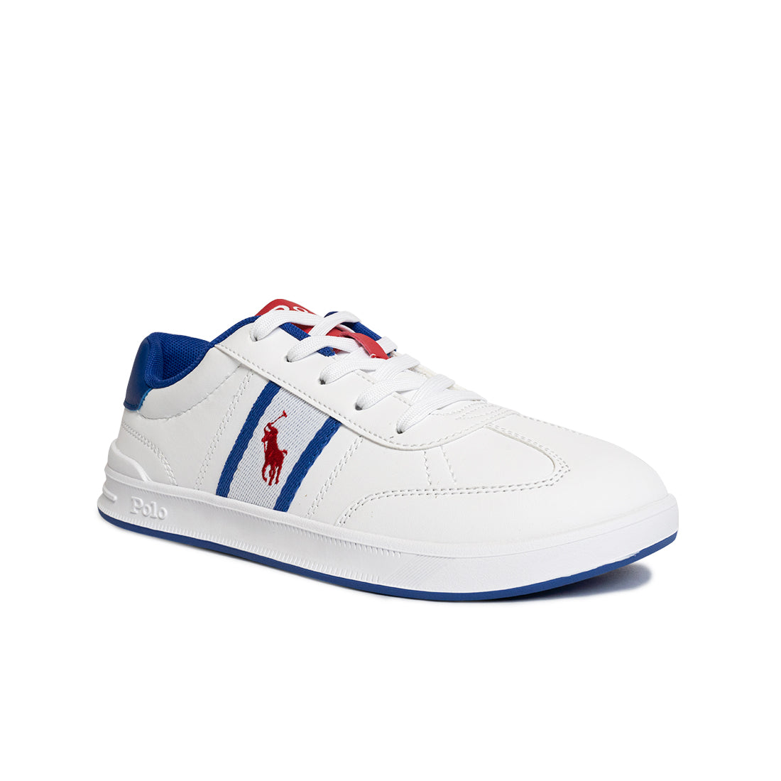 Polo Heritage Court III T-Toe Sneaker - White/Royal/Red (2475103)