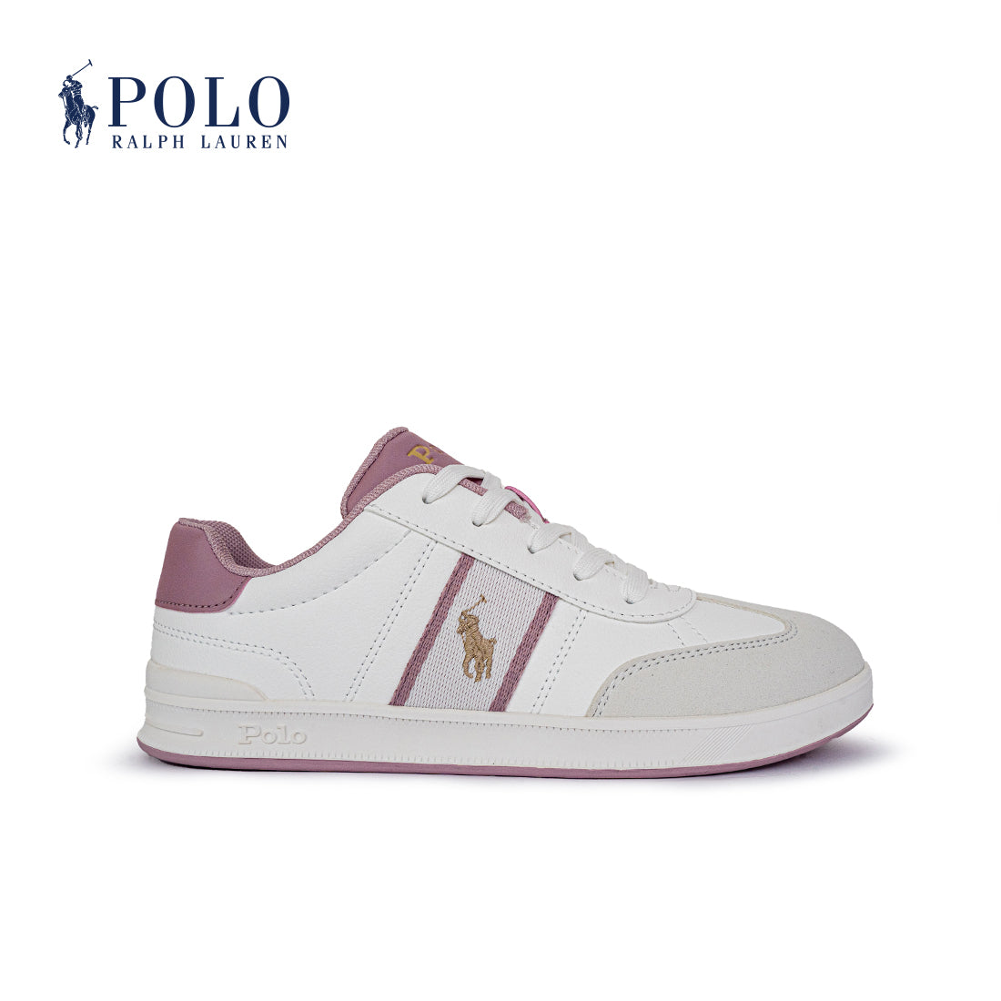 Polo Heritage Court III T-Toe Sneaker -White/Blush (3354101)