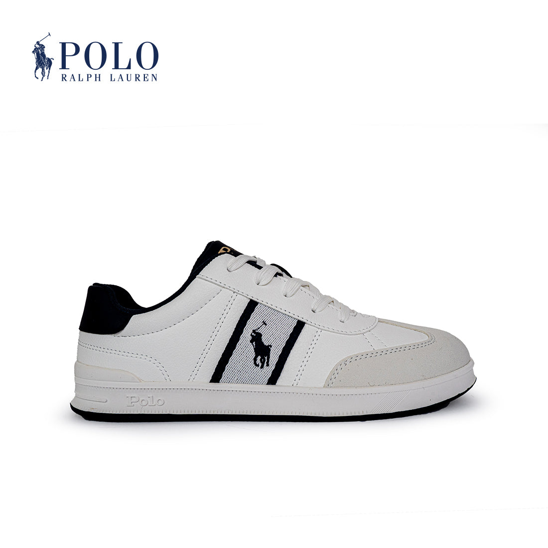 Polo Heritage Court III T-Toe Sneaker -White/Navy (3354102)