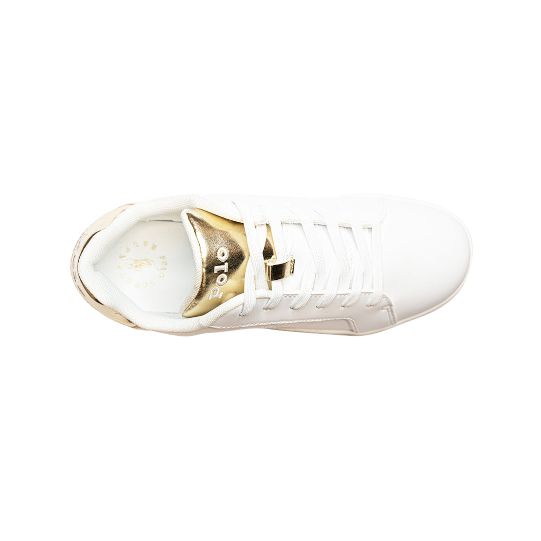 Polo Heritage Court III Sneaker- White/Gold (591100)