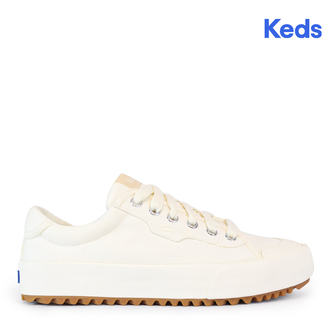 Keds Womens' Hiker Canvas SMU SS'24  Sneaker White/Beige (KC68171)