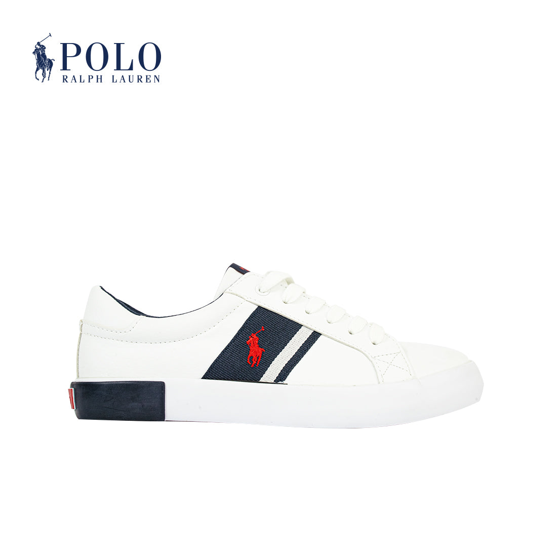 Polo Gregot (White/Navy/Red)