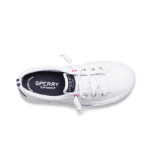 Load image into Gallery viewer, Sperry Little Girl&#39;s Pier Wave White Sneaker (SCK163656)
