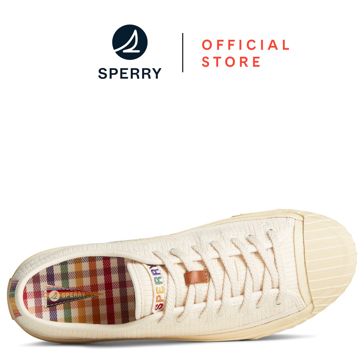 Sperry Women's Racquet Oxford Pride Sneaker White (STL25663)