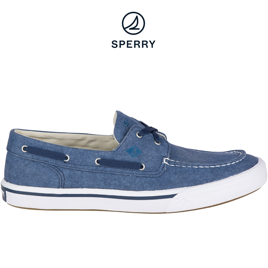 Sperry Men's Bahama II Boat Sneaker - Washed Navy (STS17394)