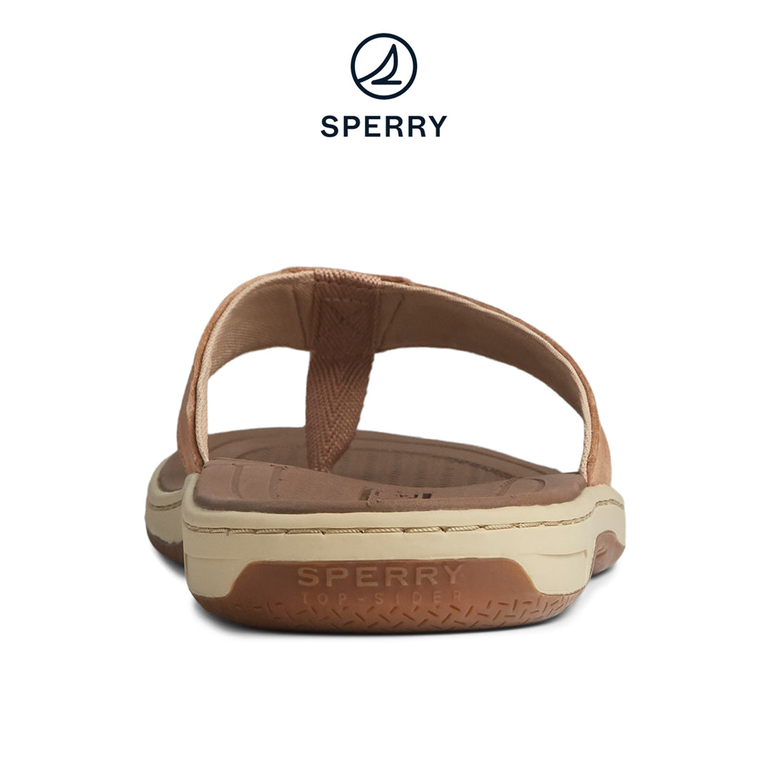 Sperry Men s Havasu Perforated Flip Flop Sandals Linen STS22111 Complex Lifestyle Store