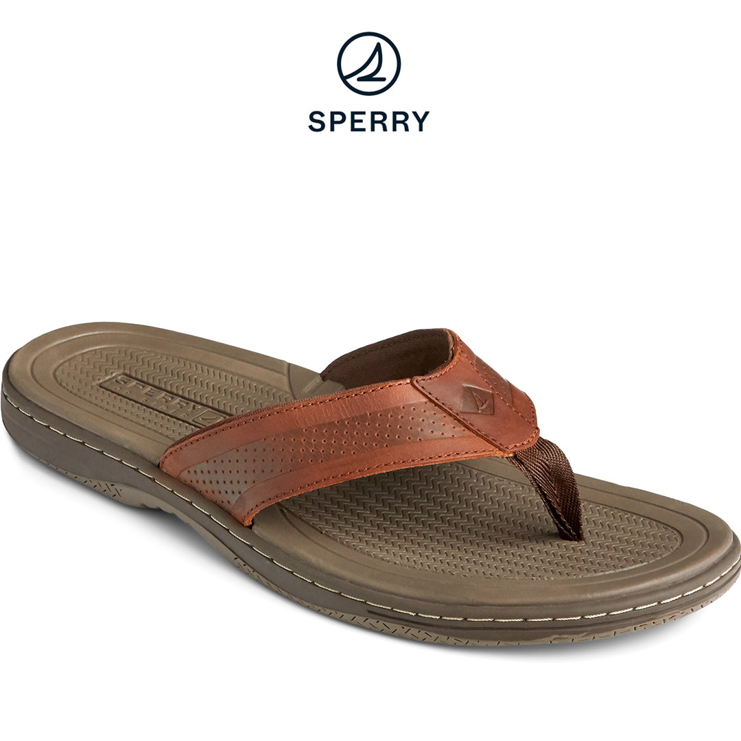 Sperry Men's Havasu Perforated Flip Flop Sandals Brown (STS22112)