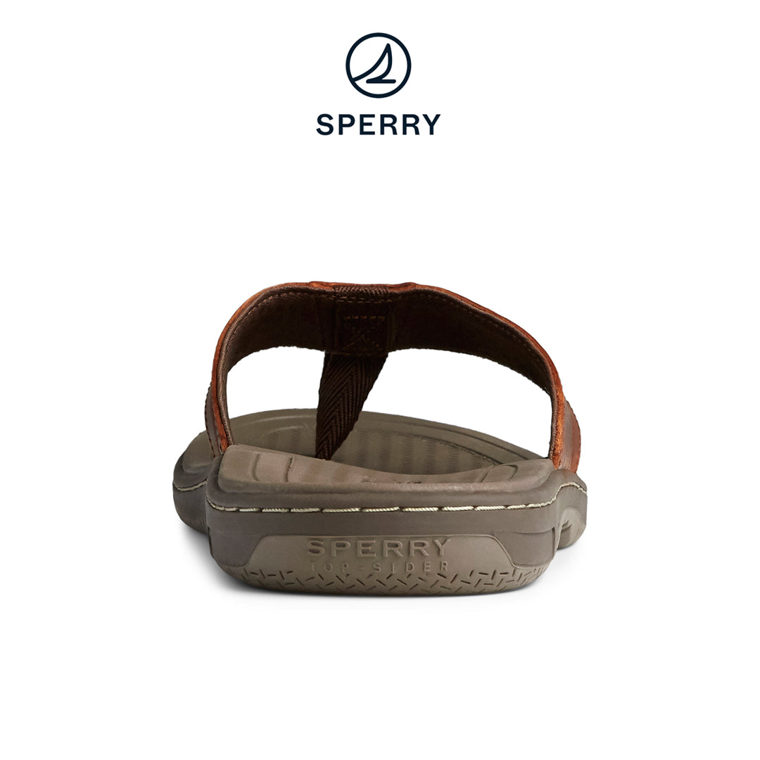 Sperry Men's Havasu Perforated Flip Flop Sandals Brown (STS22112)