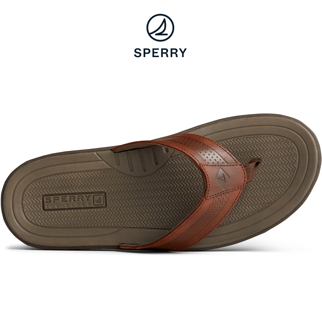 Sperry Men's Havasu Perforated Flip Flop Sandals Brown (STS22112)