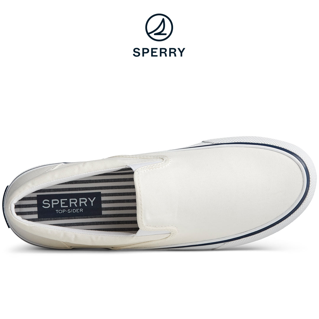 Sperry Men's Striper II Slip On Sneaker White (STS22404)